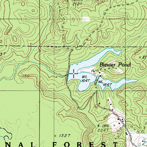 Topographic Map of Blewer Pond, LA