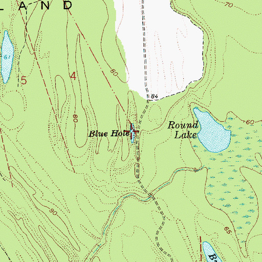 Topographic Map of Blue Hole, LA
