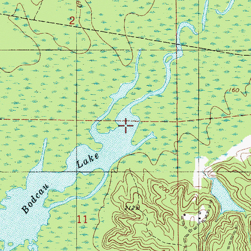 Topographic Map of Bodcau Bayou, LA