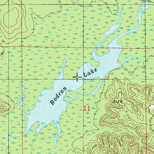 Topographic Map of Bodcau Lake, LA