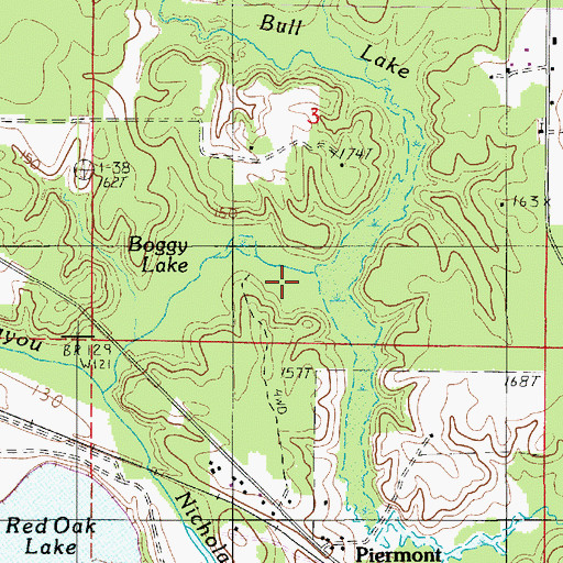 Topographic Map of Boggy Lake, LA