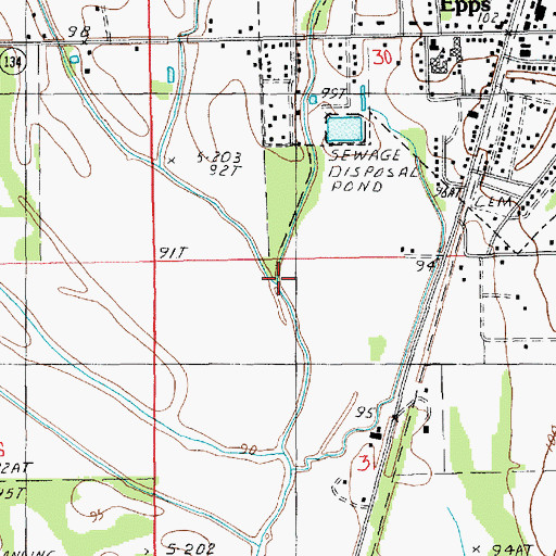 Topographic Map of Bogzack Creek, LA