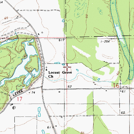 Topographic Map of Booker T Washington School, LA