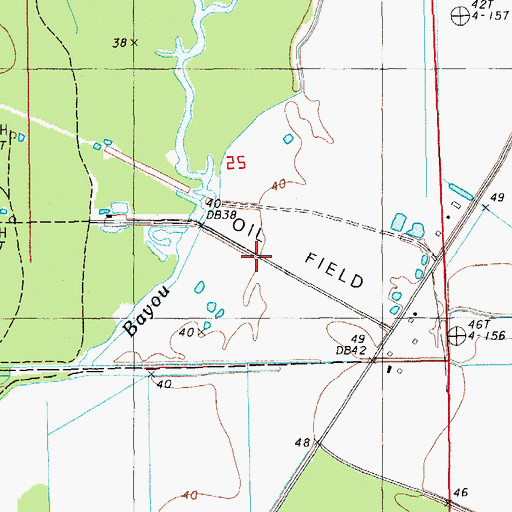 Topographic Map of Brabston Oil Field, LA