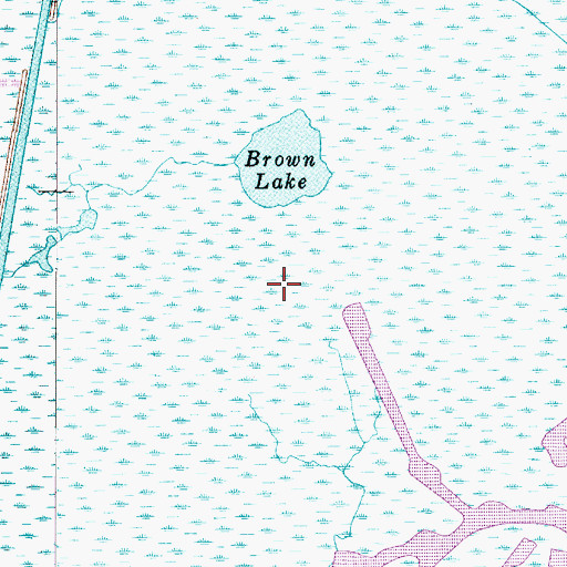 Topographic Map of Brown Lake, LA