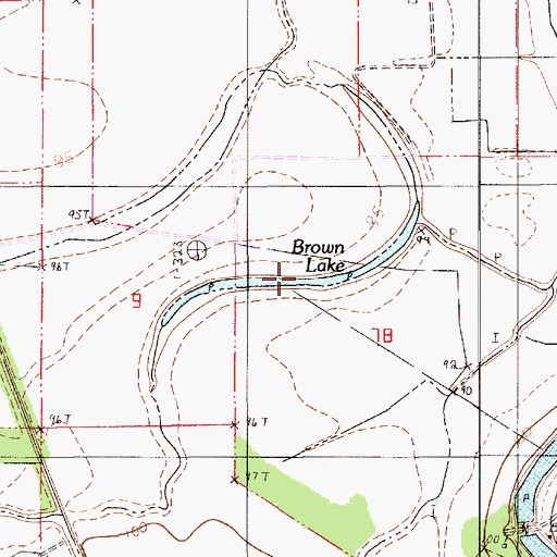 Topographic Map of Brown Lake, LA