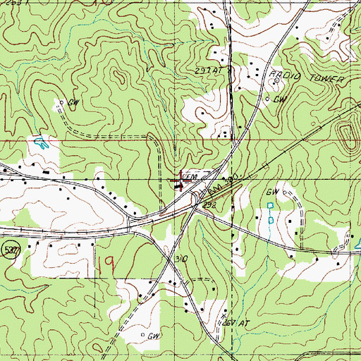 Topographic Map of Brushwood United Methodist Church, LA
