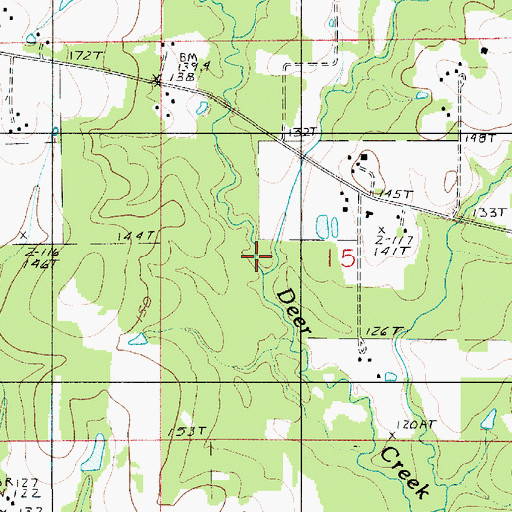 Topographic Map of Brushy Creek, LA