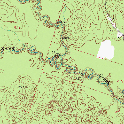 Topographic Map of Brushy Creek, LA
