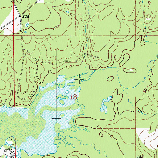 Topographic Map of Brushy Creek, LA