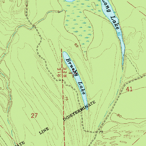 Topographic Map of Brushy Lake, LA