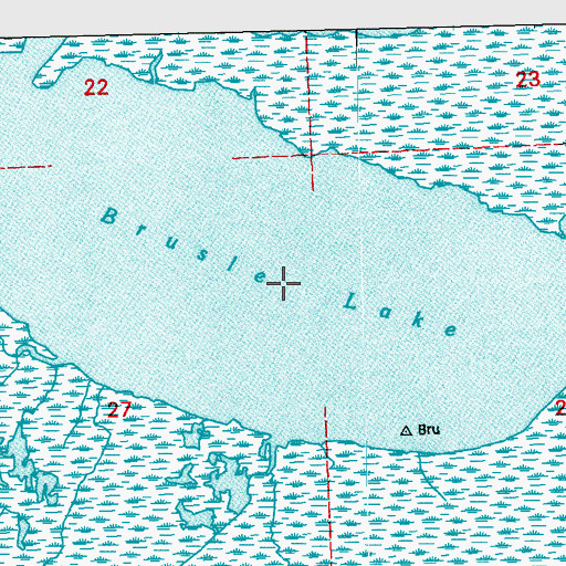 Topographic Map of Brusle Lake, LA