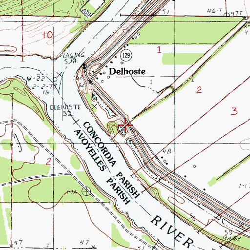 Topographic Map of Buckston Bayou, LA
