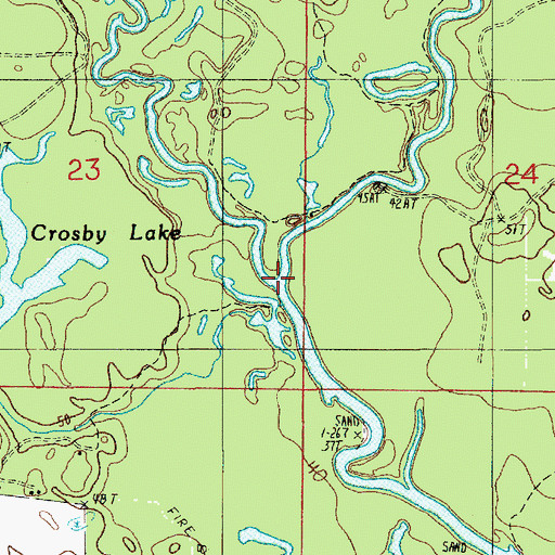 Topographic Map of Bundick Creek, LA