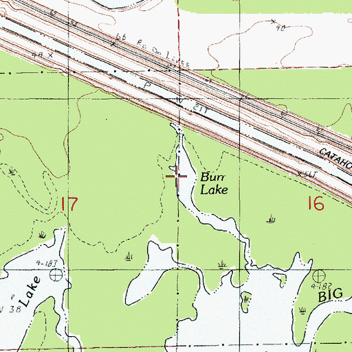 Topographic Map of Burr Lake, LA