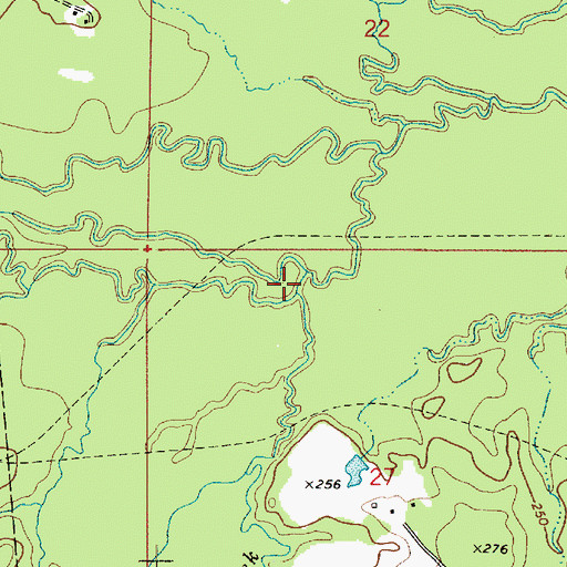Topographic Map of Burton Creek, LA