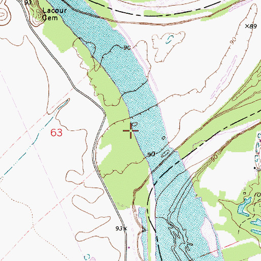 Topographic Map of Bush Lake, LA