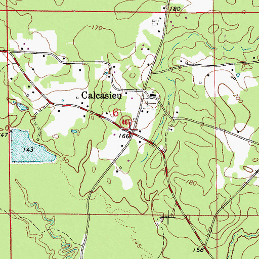 Topographic Map of Calcasieu, LA
