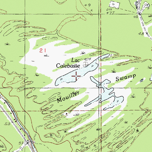 Topographic Map of Lac Calebasse, LA