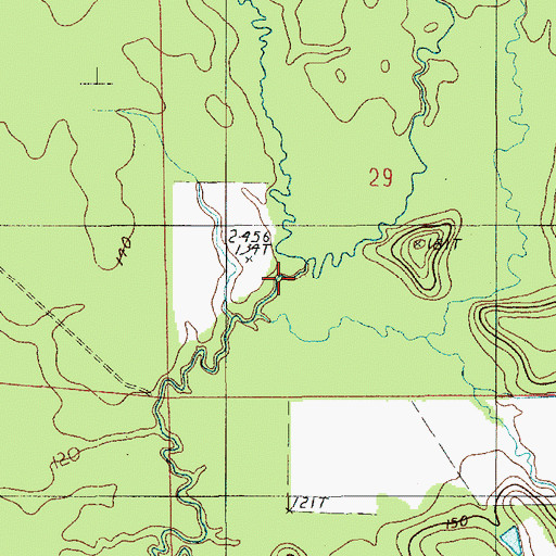 Topographic Map of Caney Creek, LA