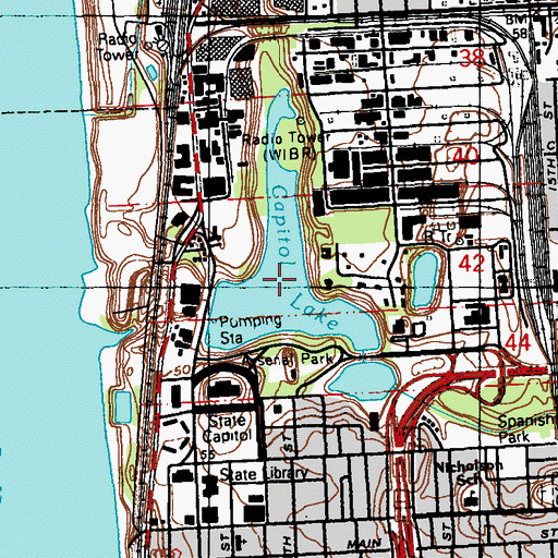 Topographic Map of Capitol Lake, LA