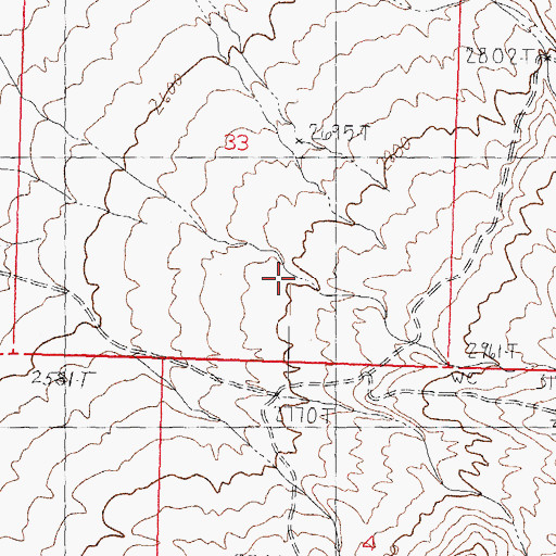 Topographic Map of Hancock Canyon, AZ