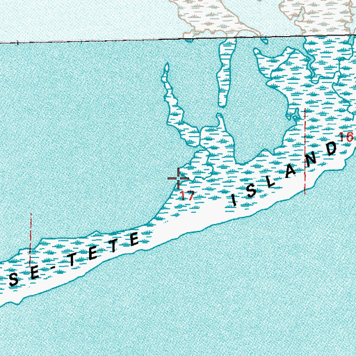 Topographic Map of Casse-tete Island, LA