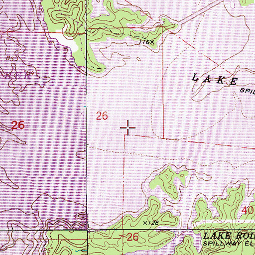 Topographic Map of Castor Lake, LA