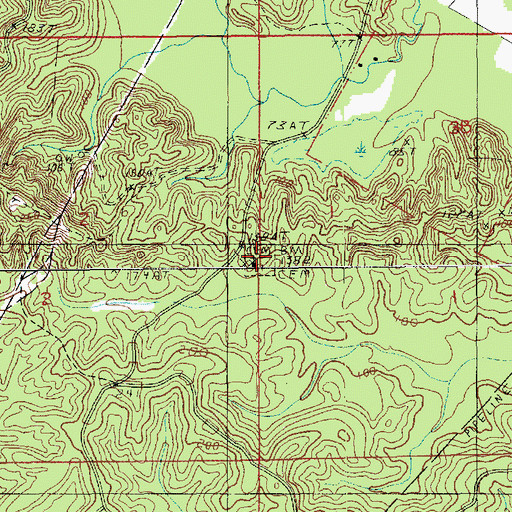 Topographic Map of Catahoula Church, LA
