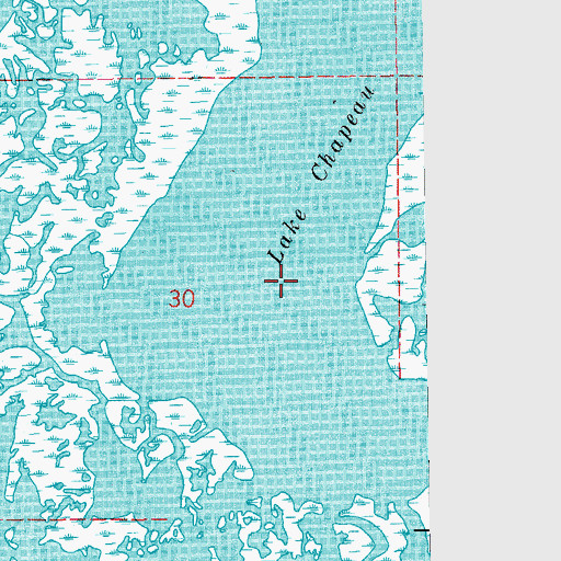 Topographic Map of Lake Chapeau, LA