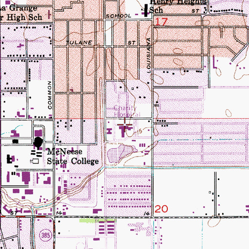 Topographic Map of Walter O. Moss Memorial Health Clinic, LA