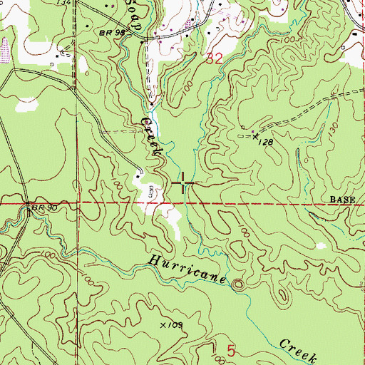 Topographic Map of Cheney Creek, LA