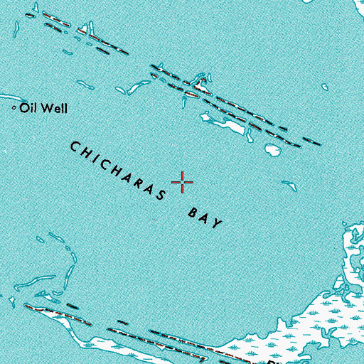 Topographic Map of Chicharas Bay, LA