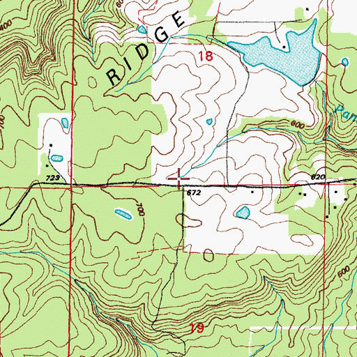 Topographic Map of Sweet Springs Church, AR