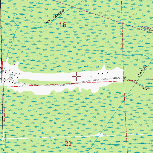 Topographic Map of Sixth Ward Middle School, LA