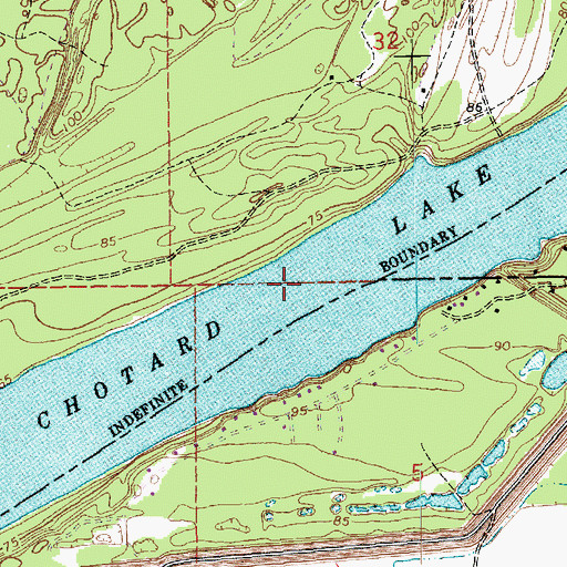Topographic Map of Chotard Lake, LA