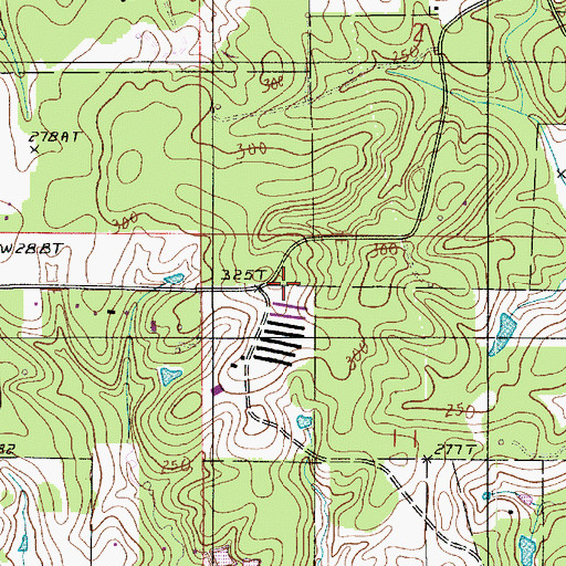 Topographic Map of Choudrant Gas Field, LA