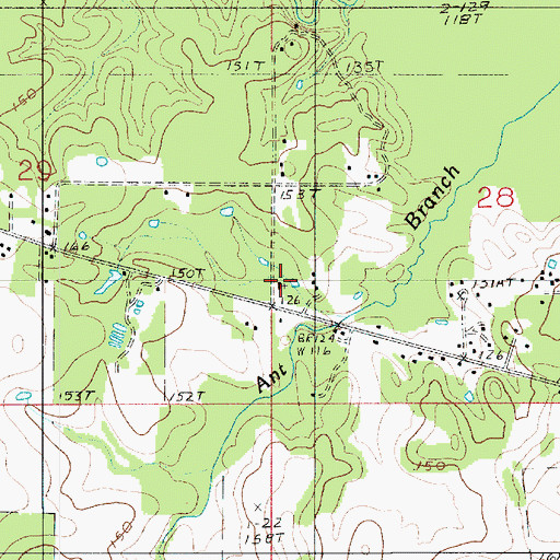 Topographic Map of Cile Baptist Church, LA
