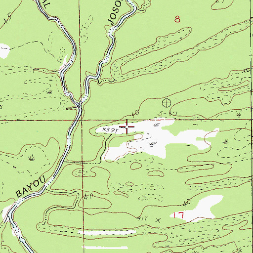 Topographic Map of Lac Clair, LA