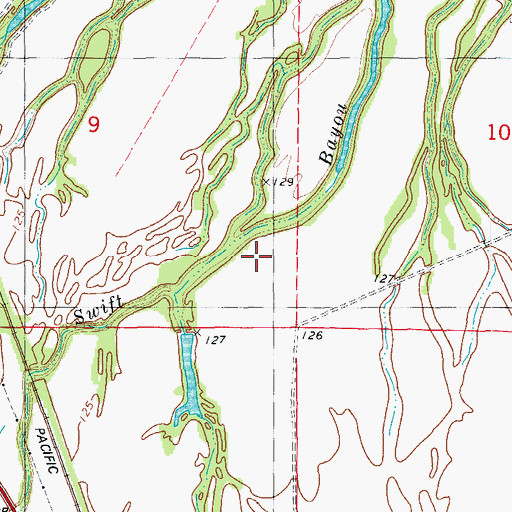 Topographic Map of Swift Bayou, AR