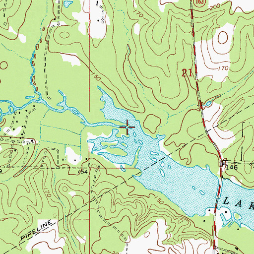 Topographic Map of Clarke Bayou, LA