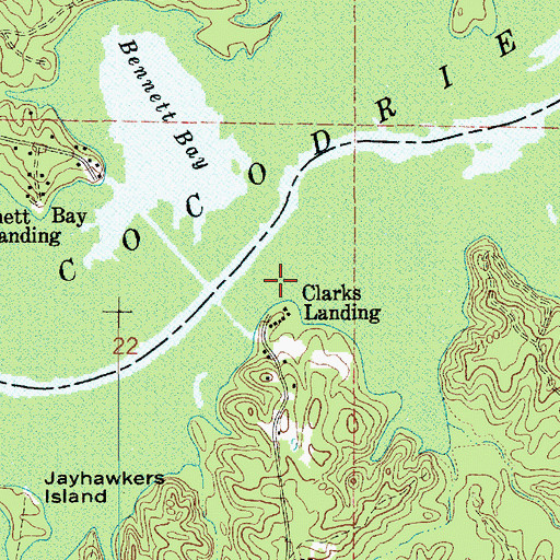 Topographic Map of Clarks Landing, LA