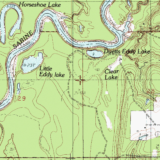 Topographic Map of Clear Lake, LA