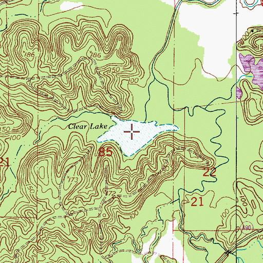 Topographic Map of Clear Lake, LA