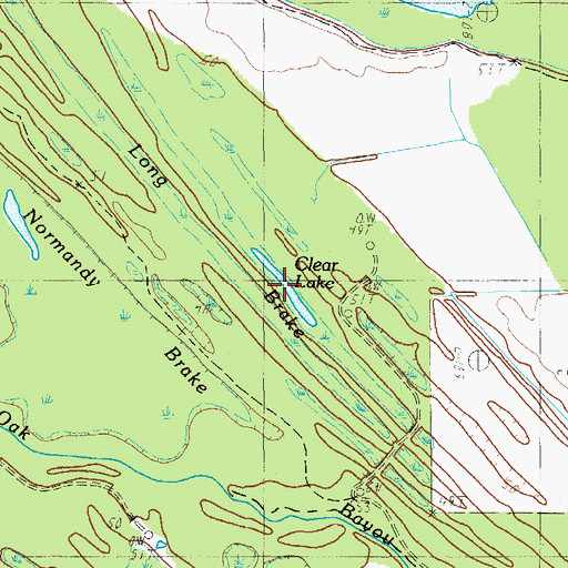 Topographic Map of Clear Lake, LA