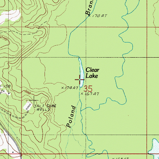 Topographic Map of Clear Lake, LA