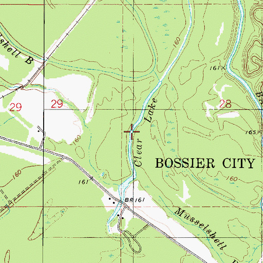 Topographic Map of Clear Lake, LA
