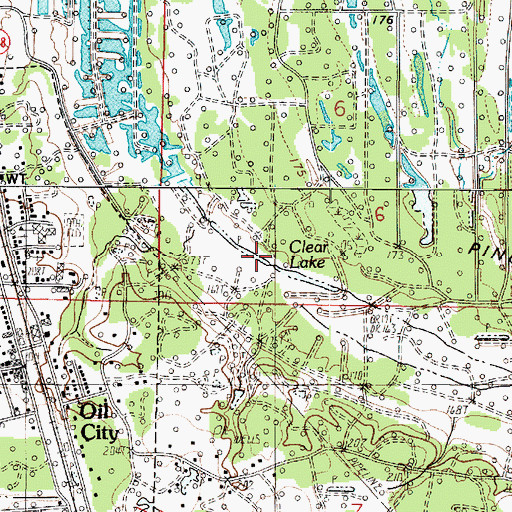 Topographic Map of Clear Lake, LA