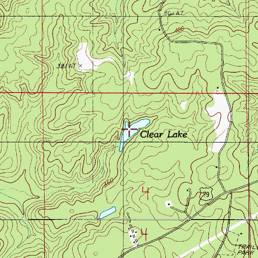 Topographic Map of Clear Lake, LA