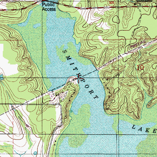 Topographic Map of Clear Lake One, LA